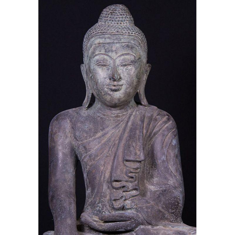 Old Bronze Shan Buddha Statue from Burma For Sale 2