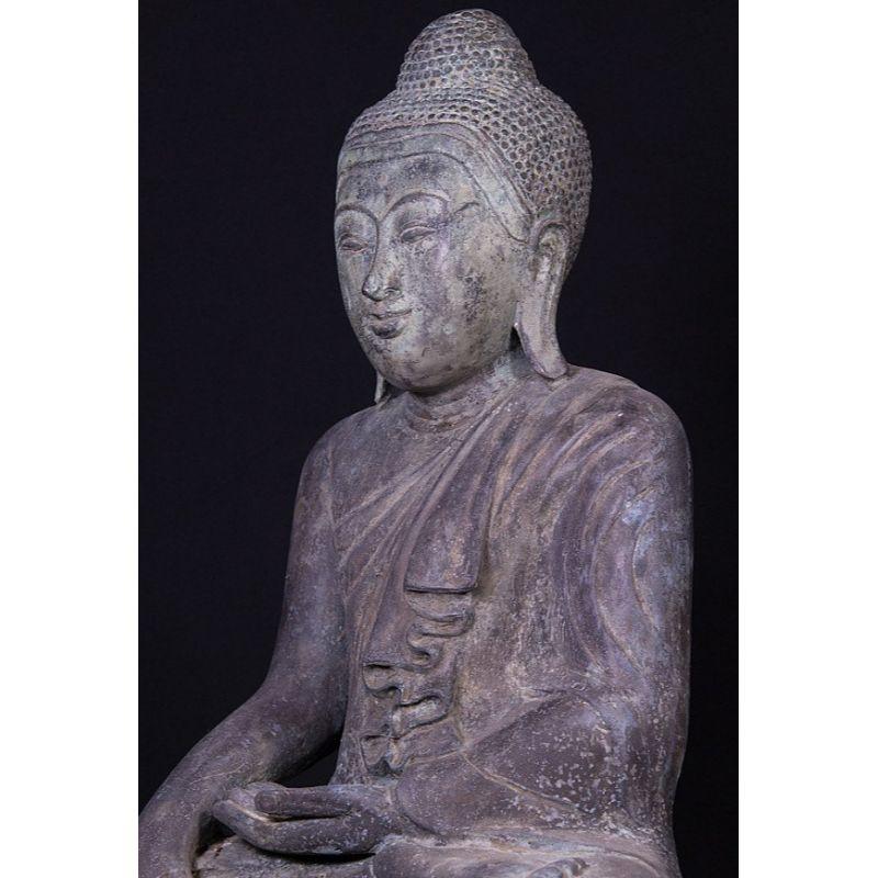 Old Bronze Shan Buddha Statue from Burma For Sale 3