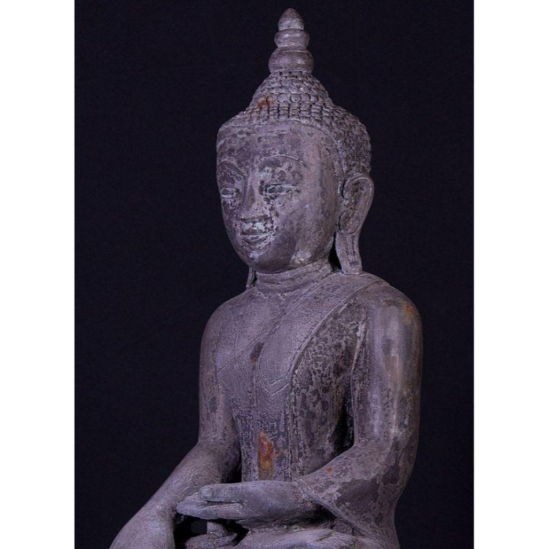 Old Bronze Shan Buddha Statue from Burma For Sale 3