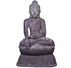 Antique Old Bronze Shan Buddha Statue from Burma