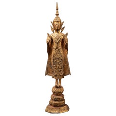 Old bronze Thai Rattanakosin Buddha from Thailand