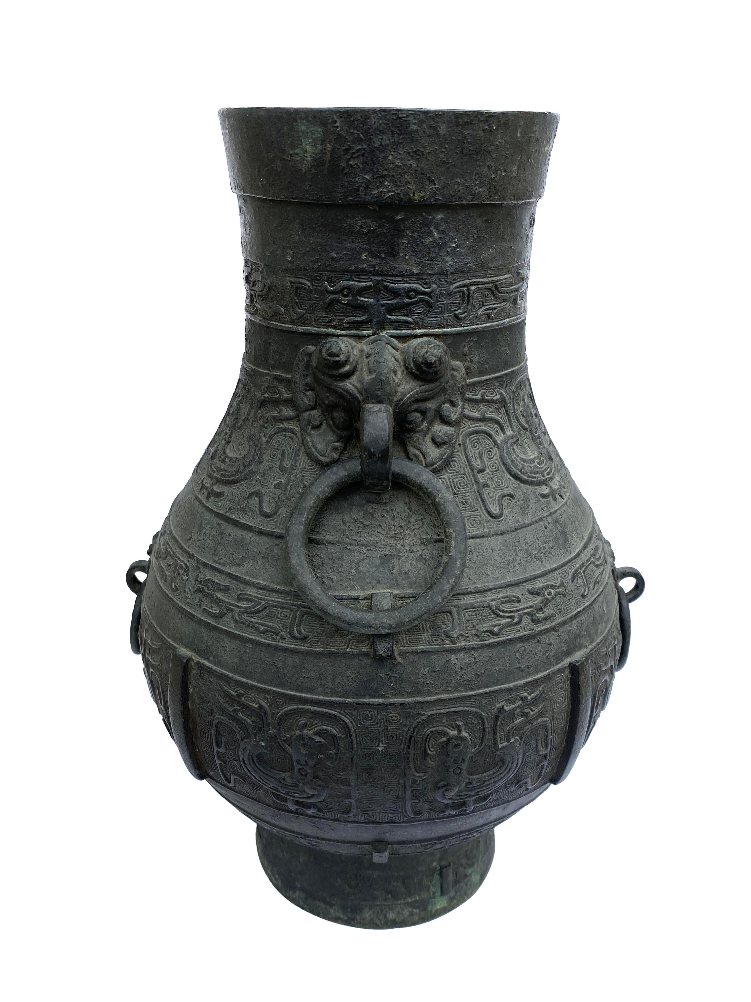 Exportation chinoise Vase en bronze ancien en vente