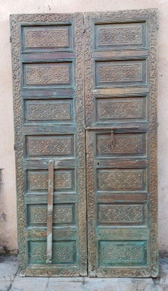 Old Brown Moroccan Wooden Door, 23MD36