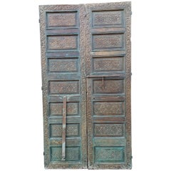 Old Brown Moroccan Wooden Door, 23MD36