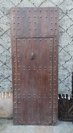 Old Brown Moroccan Wooden Door, 23MD38