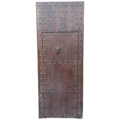 Antique Old Brown Moroccan Wooden Door, 23MD38