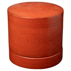 Old Burmese lacquerware betelnut box from Burma
