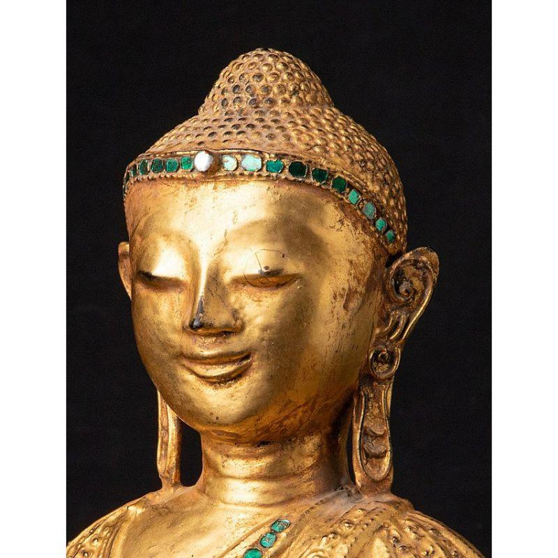 Old Burmese Reclining Buddha Statue from Burma For Sale 6