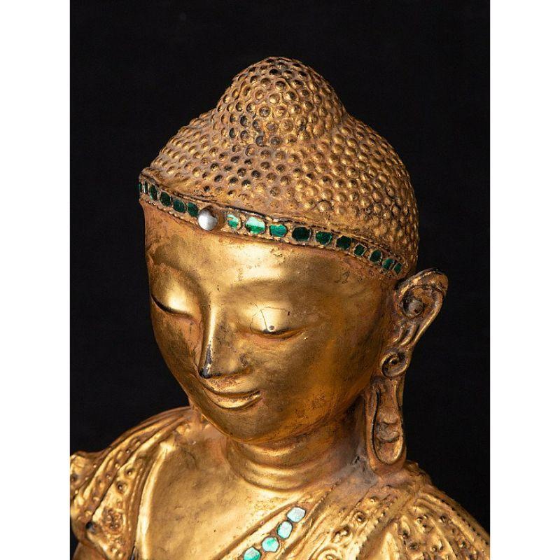 Old Burmese Reclining Buddha Statue from Burma For Sale 8