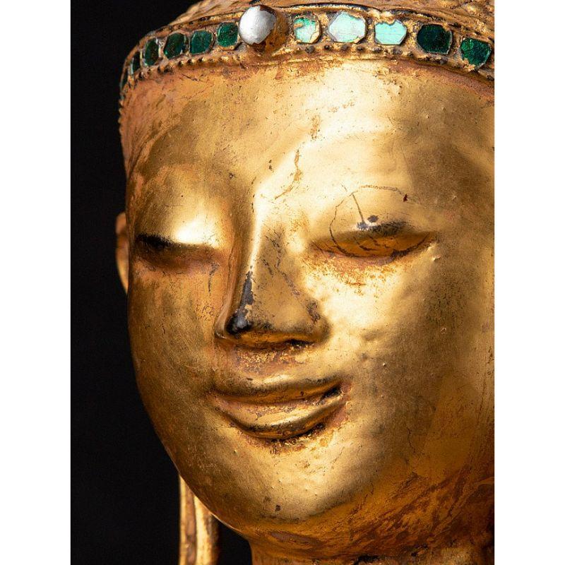 Old Burmese Reclining Buddha Statue from Burma For Sale 9