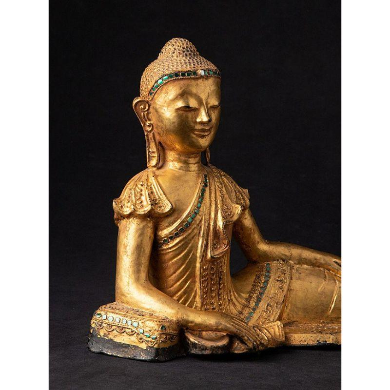 Old Burmese Reclining Buddha Statue from Burma For Sale 1