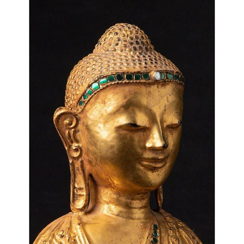 Old Burmese Reclining Buddha Statue from Burma For Sale 2