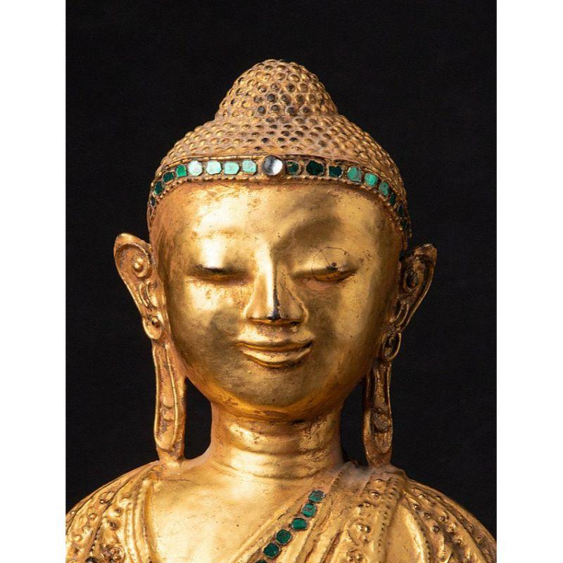Old Burmese Reclining Buddha Statue from Burma For Sale 4