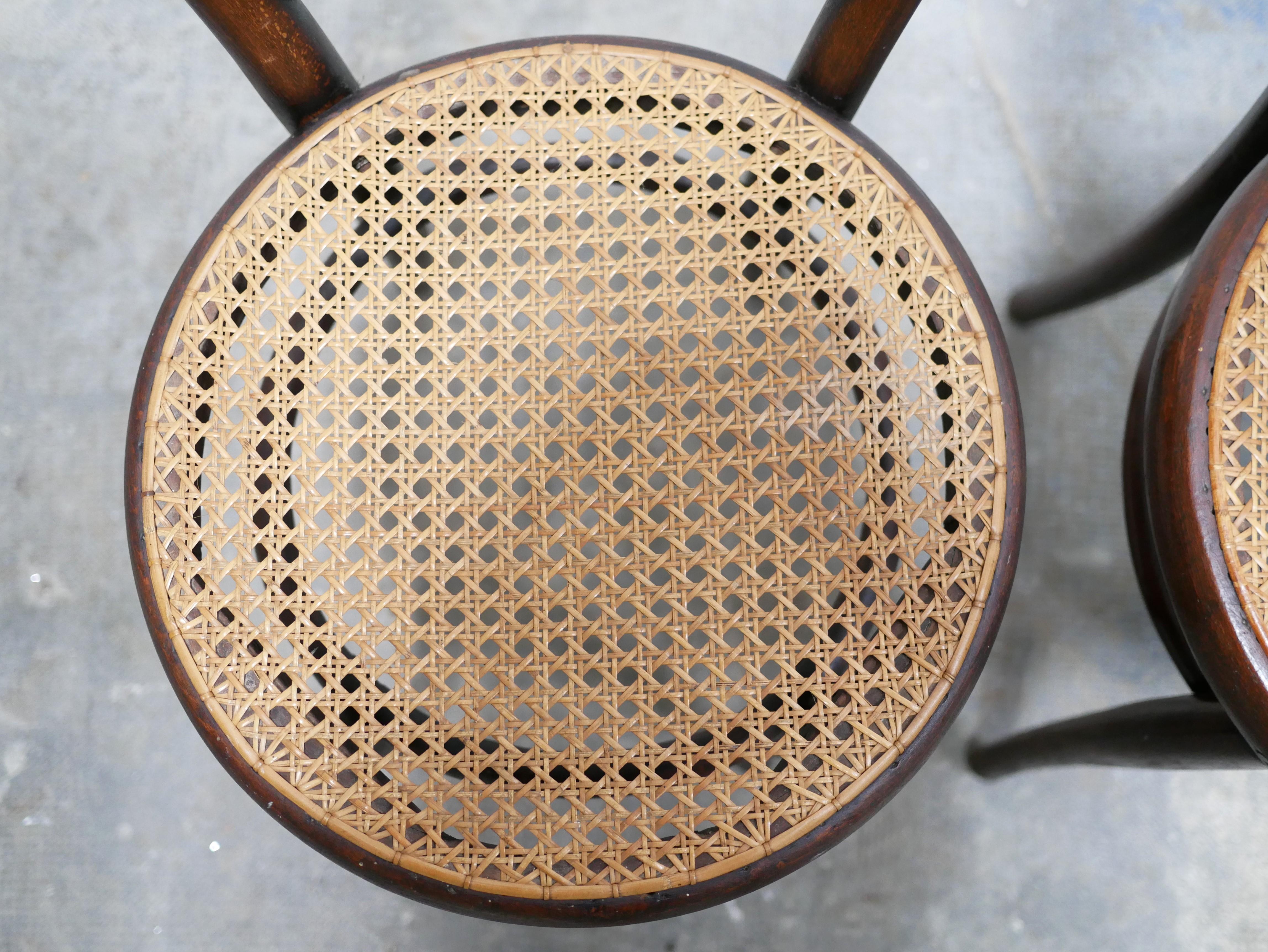 Old cane bistro chair by Thonet editions 5