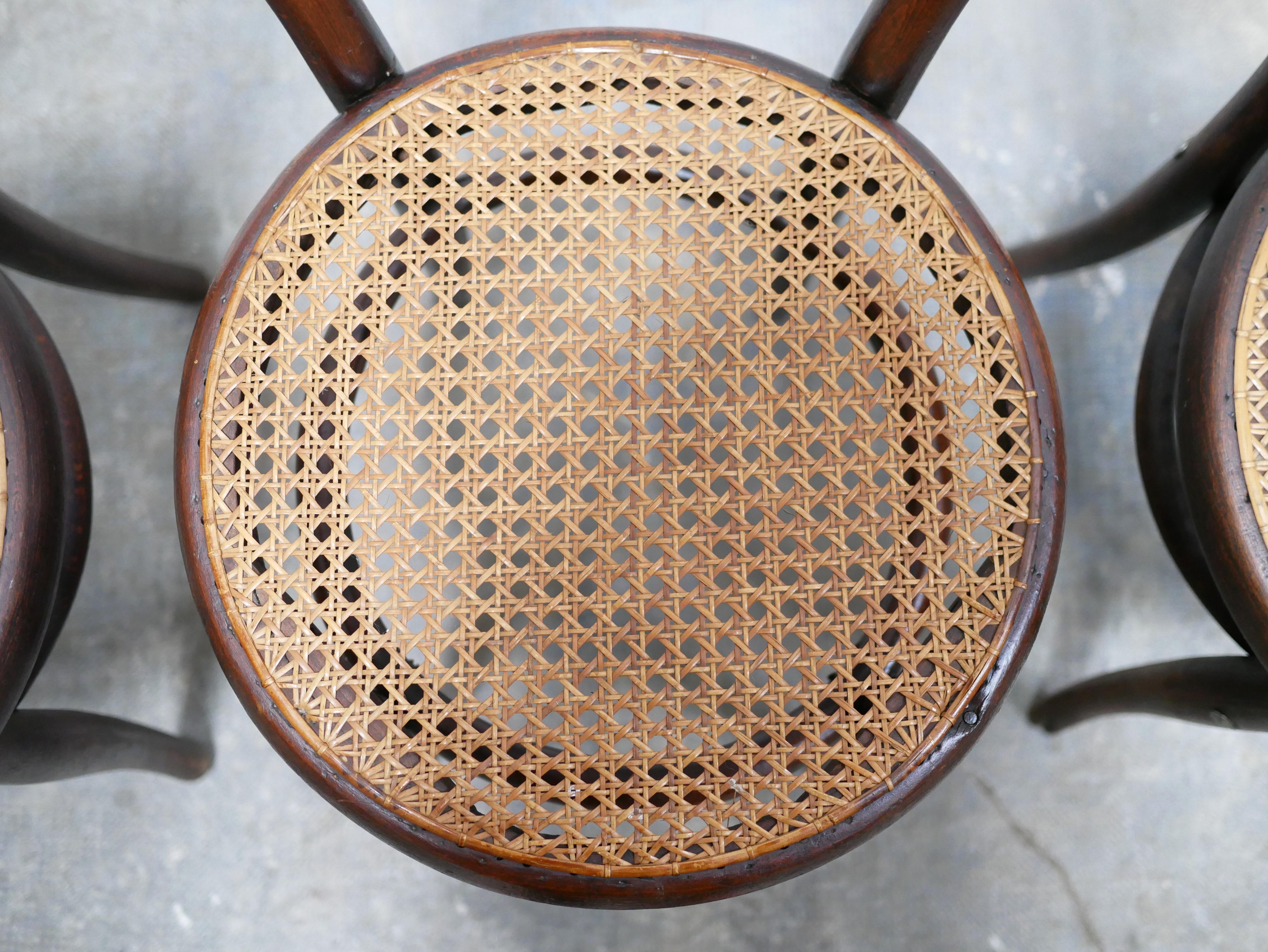 Old cane bistro chair by Thonet editions 6