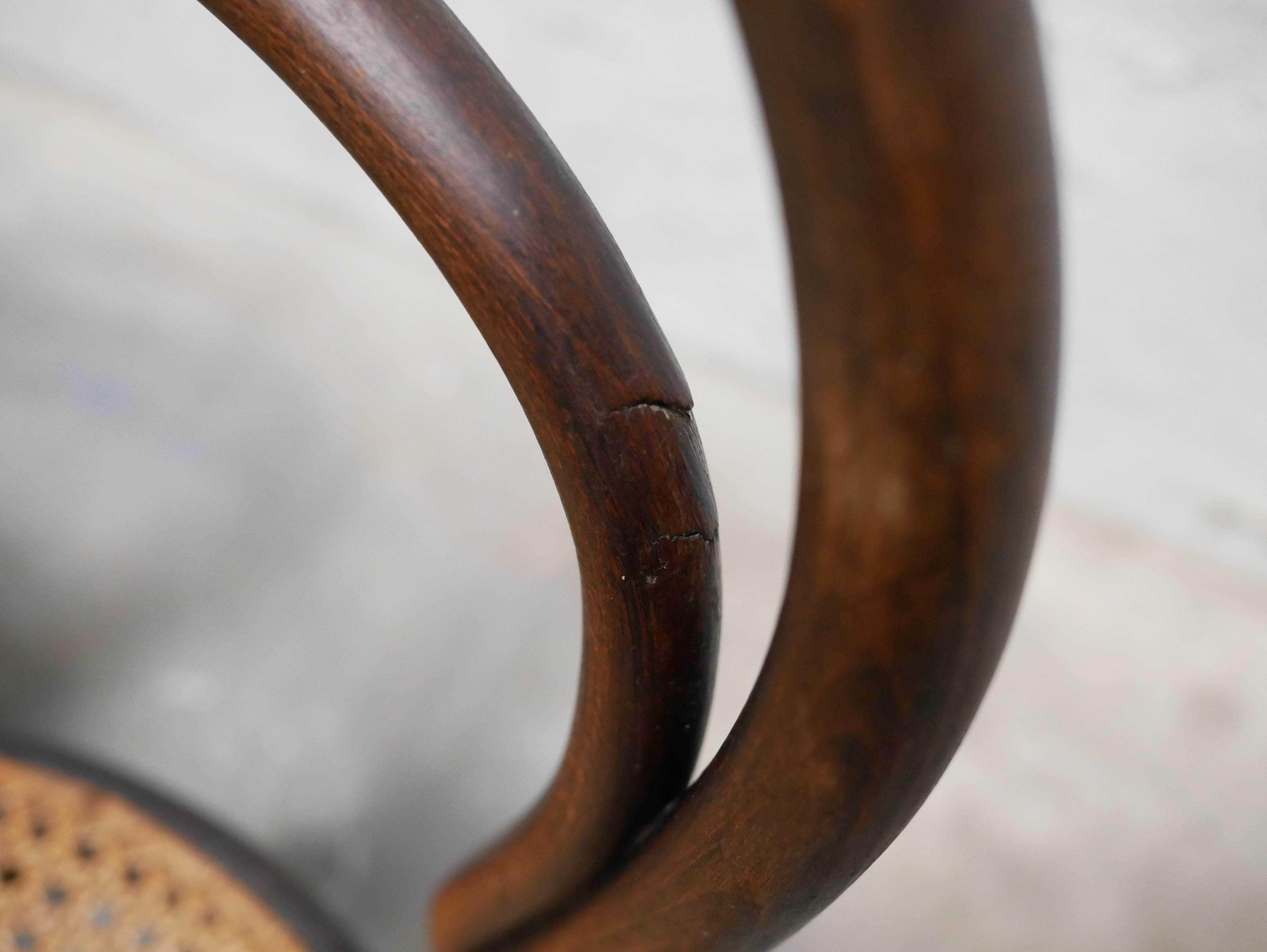 Old cane bistro chair by Thonet editions 11