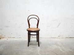 Sedia da bistrot in canna antica di Thonet edizioni