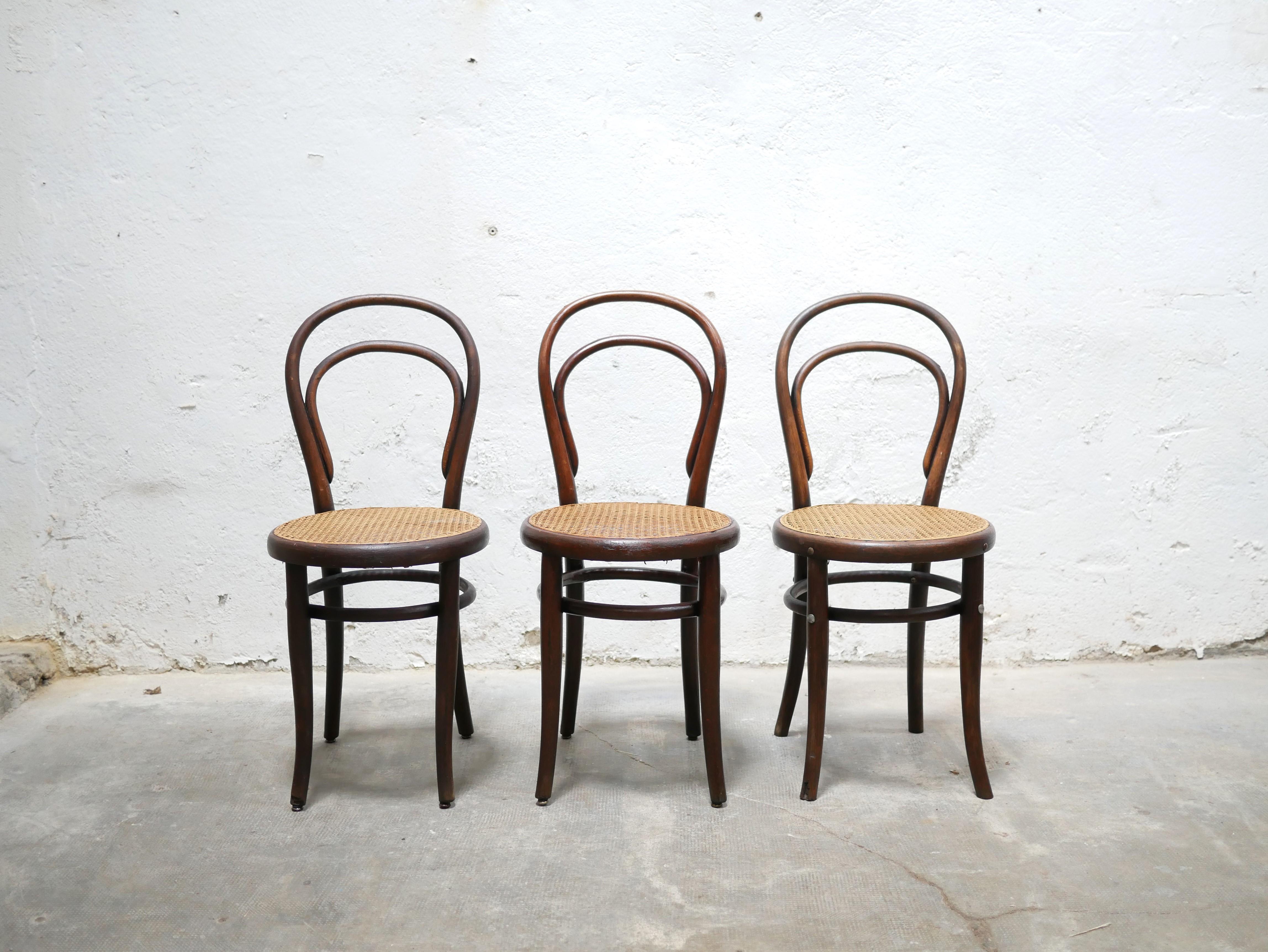 Old cane bistro chair by Thonet editions 2