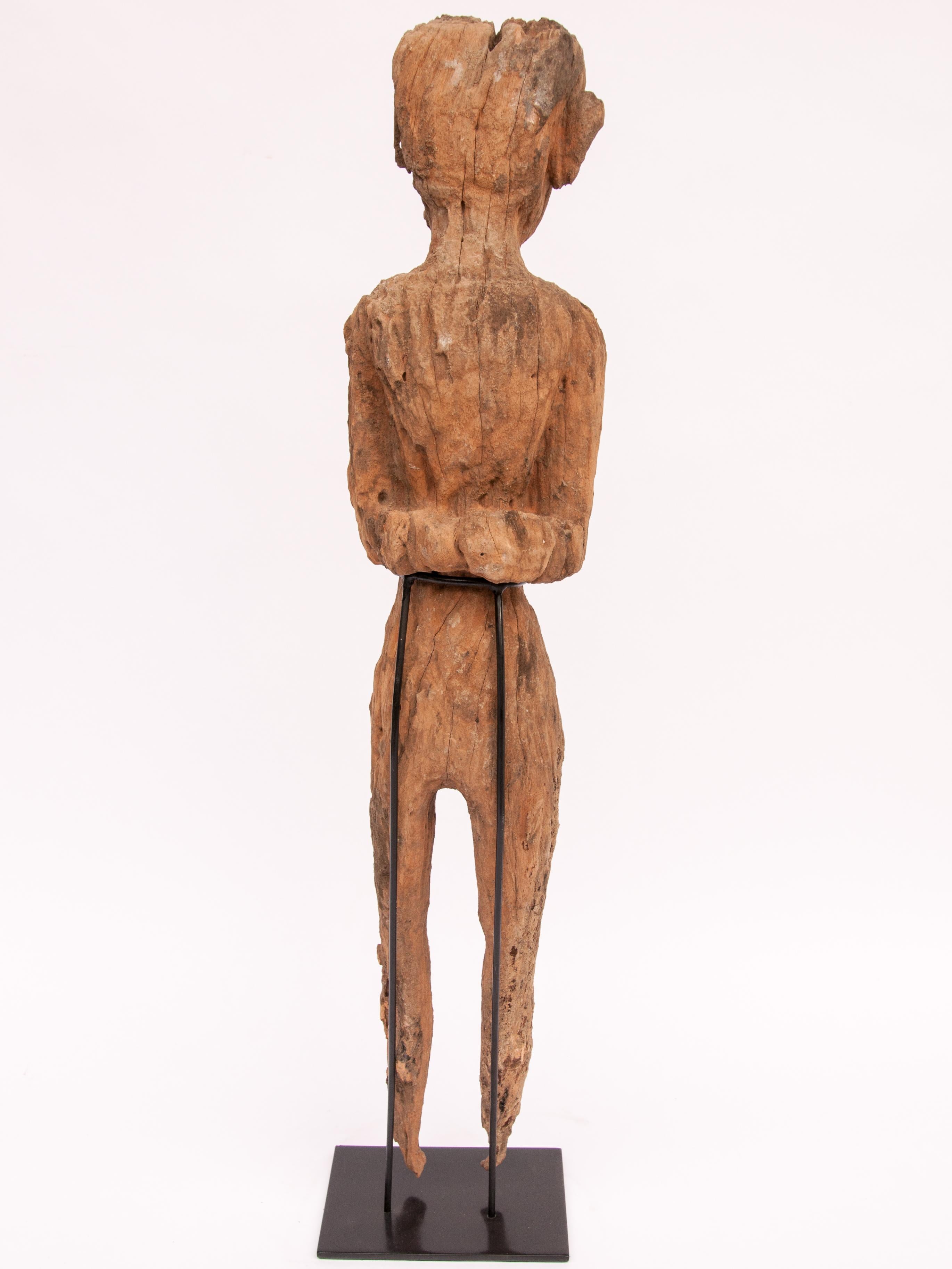 Old Carved Wooden Figure, South or Southwest China, Early 20th Century, Mounted 3