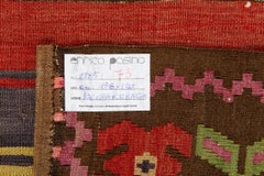 Vintage Caucasian Kilim Karabagh, Hand-Woven Wool Rug, Circa 1940