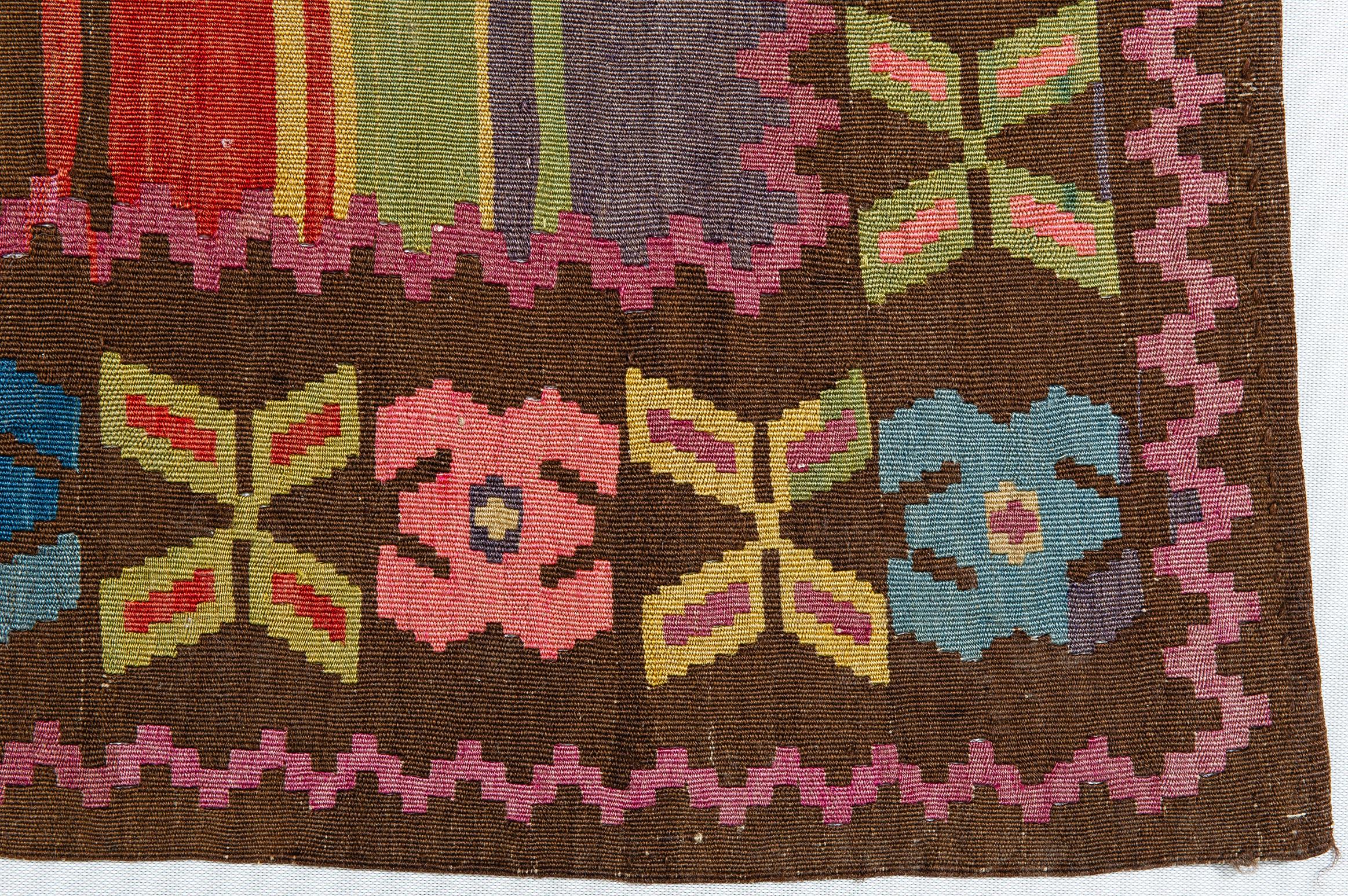 Wool Old Caucasian Kilim KARABAGH For Sale