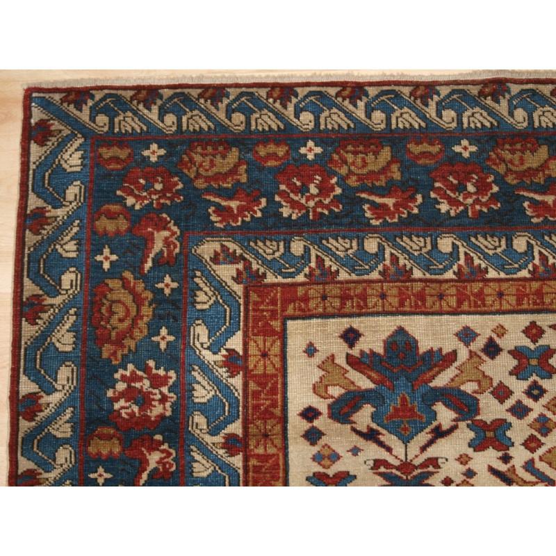 Old Caucasian Shirvan-Teppich mit Seichur Palmette-Design, ca. 30 Jahre alt (Kaukasisch) im Angebot