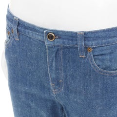 OLD CELINE 2011 Phoebe Philo Triomphe vaqueros rectos recortados de cintura media con botón