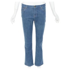 OLD CELINE 2011 Phoebe Philo Triomphe vaqueros rectos recortados de cintura media con botón