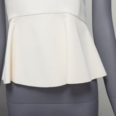 OLD CELINE 2012 Runway Look 26 white peplum sleeveless top FR34 XS