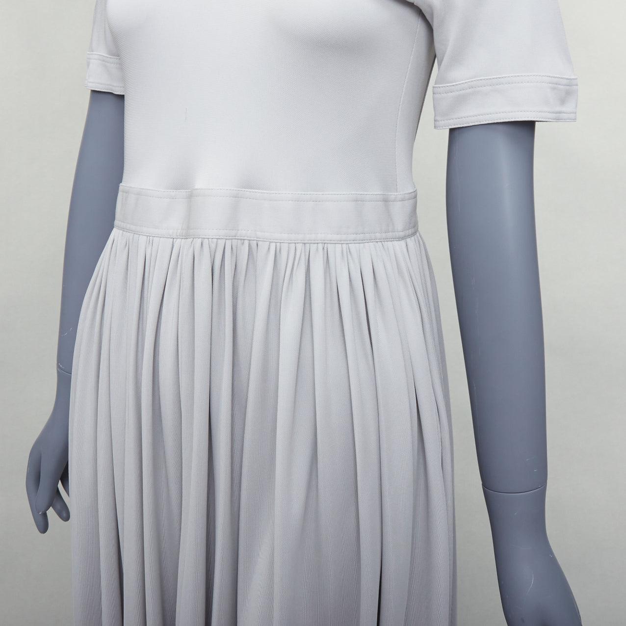 OLD CELINE 2016 grey open tie back short sleeve midi dress FR38 M 2