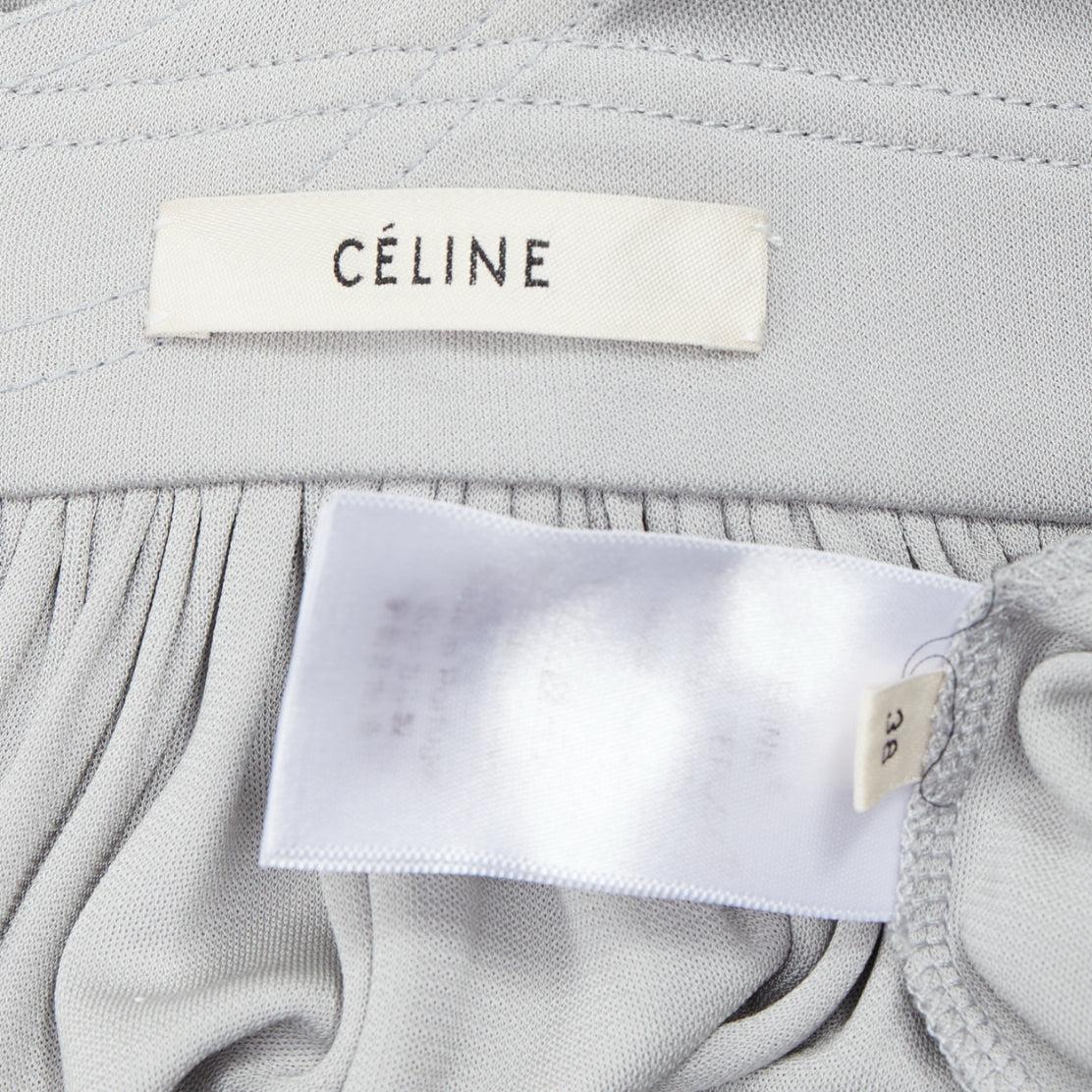 OLD CELINE 2016 grey open tie back short sleeve midi dress FR38 M 3