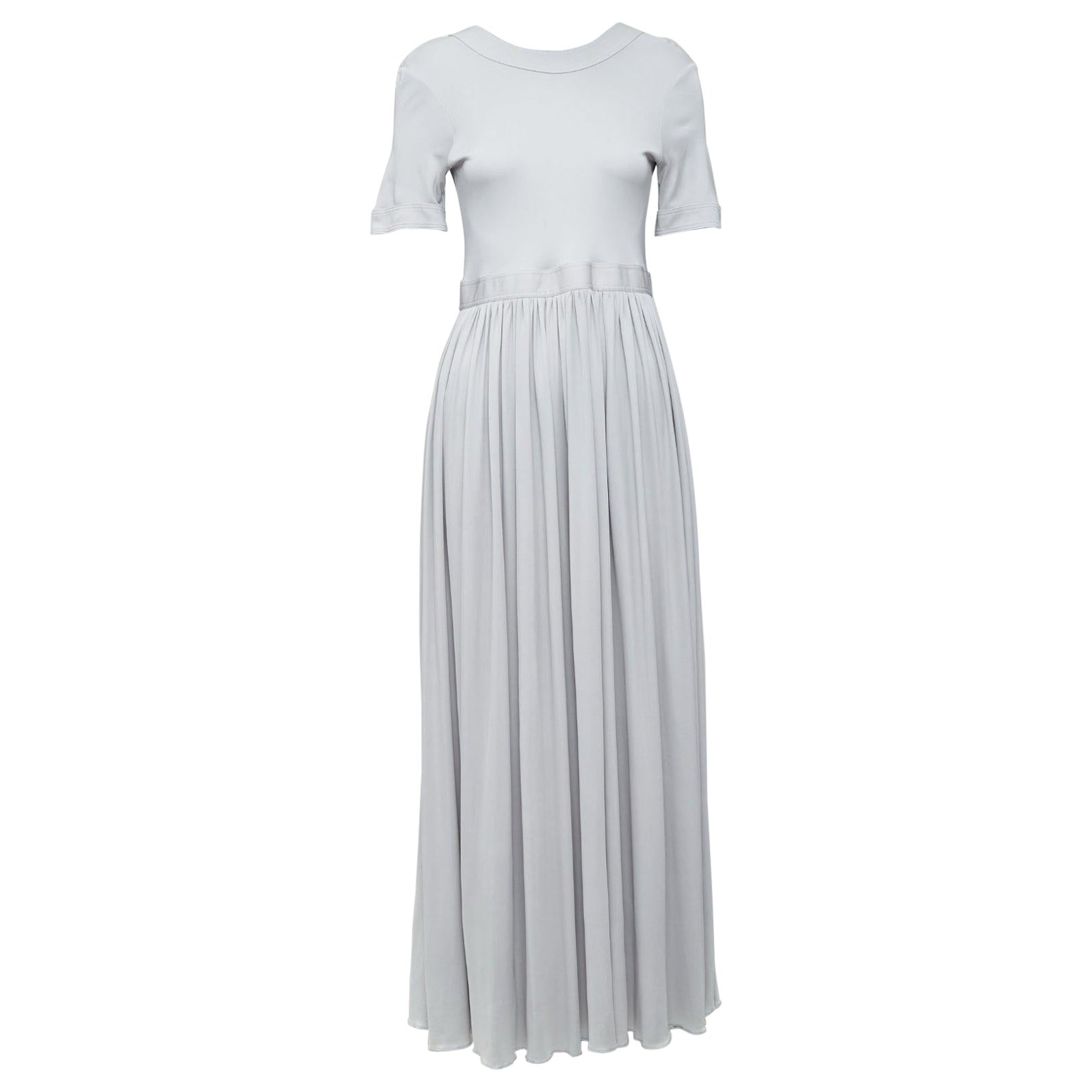 OLD CELINE 2016 grey open tie back short sleeve midi dress FR38 M