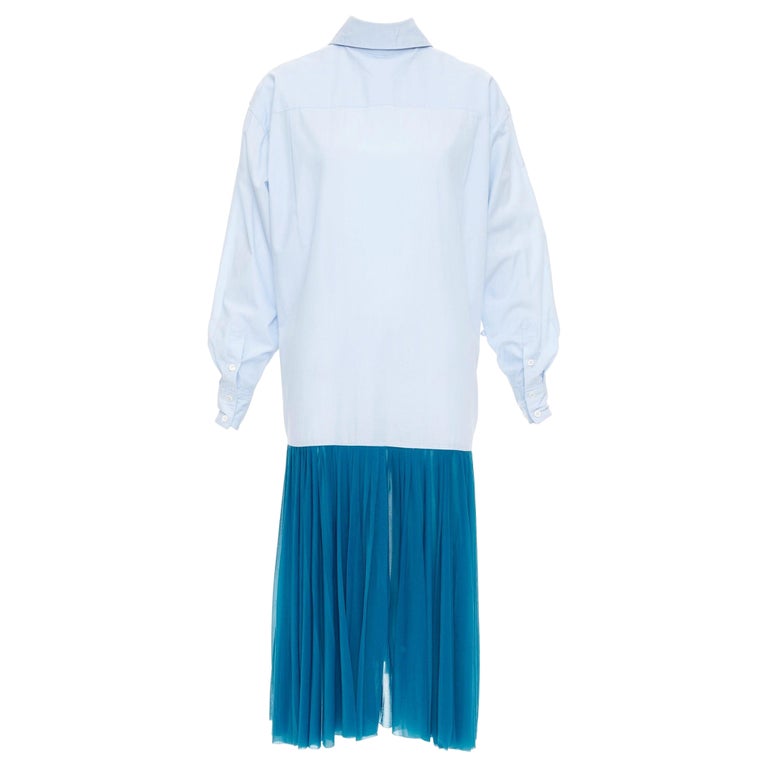 celine shirt dress Celine Faux Suede Shirt Dress - Ink Blue, Ink Blue / XS (US2)