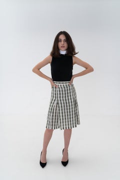 Old Celine by Phoebe Philo Horsebit Skirt logo monogram chains 2016