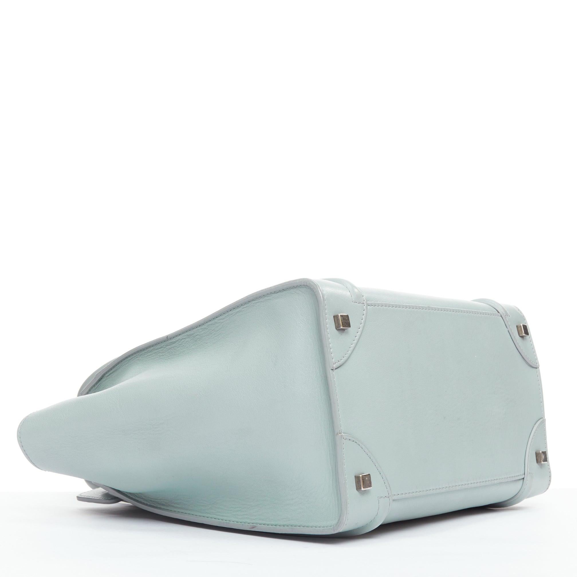 OLD CELINE Luggage Medium pastel blue leather tote bag For Sale 1