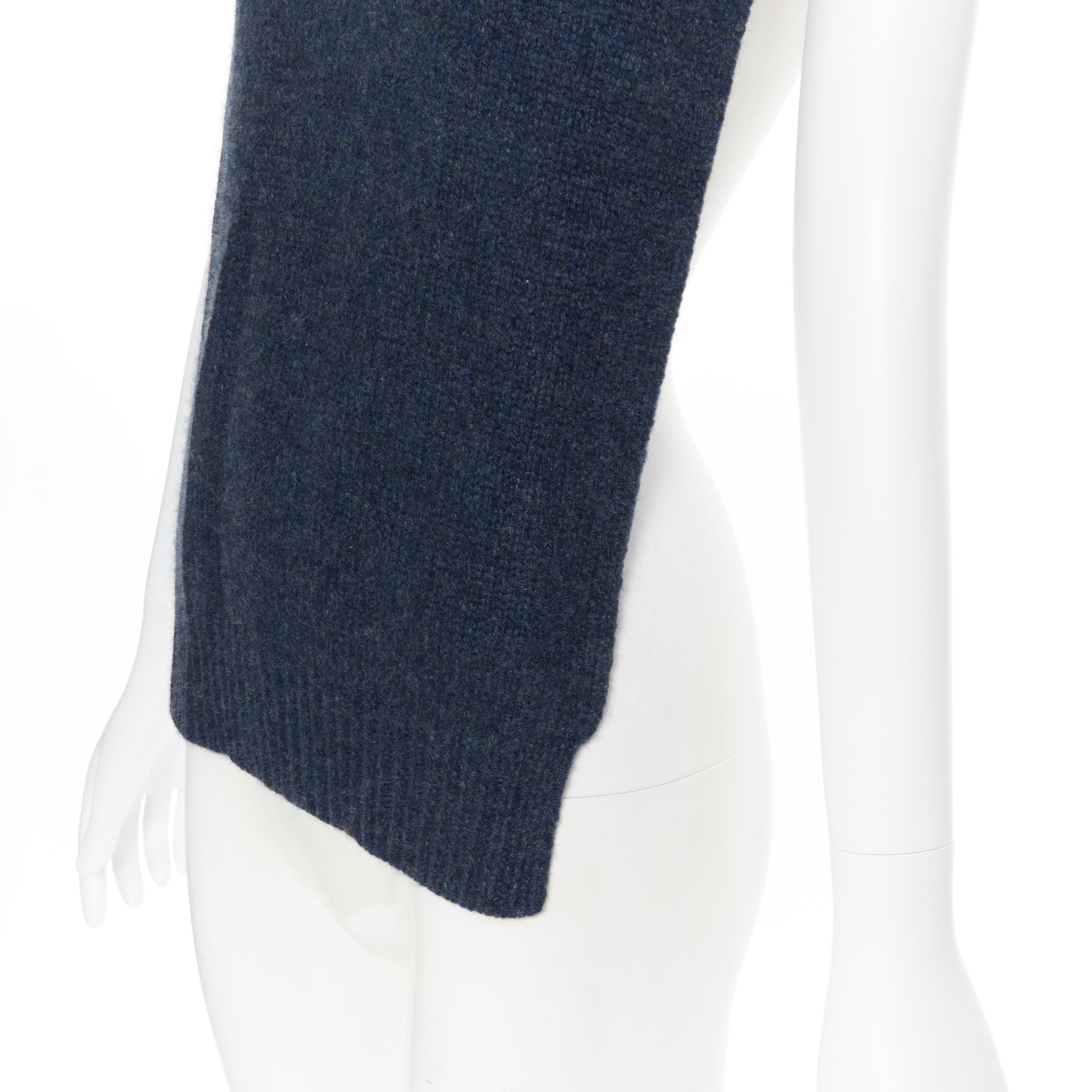 Women's OLD CELINE PHOEBE PHILO 100% cashmere  blue turtleneck dickie scarf neckwarmer
