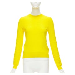 OLD CELINE Phoebe Philo 100% wool sunshine yellow crew neck sweater S
