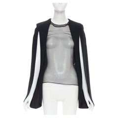 OLD CELINE Phoebe Philo 2011 Runway sheer front round cape sleeve FR36 S