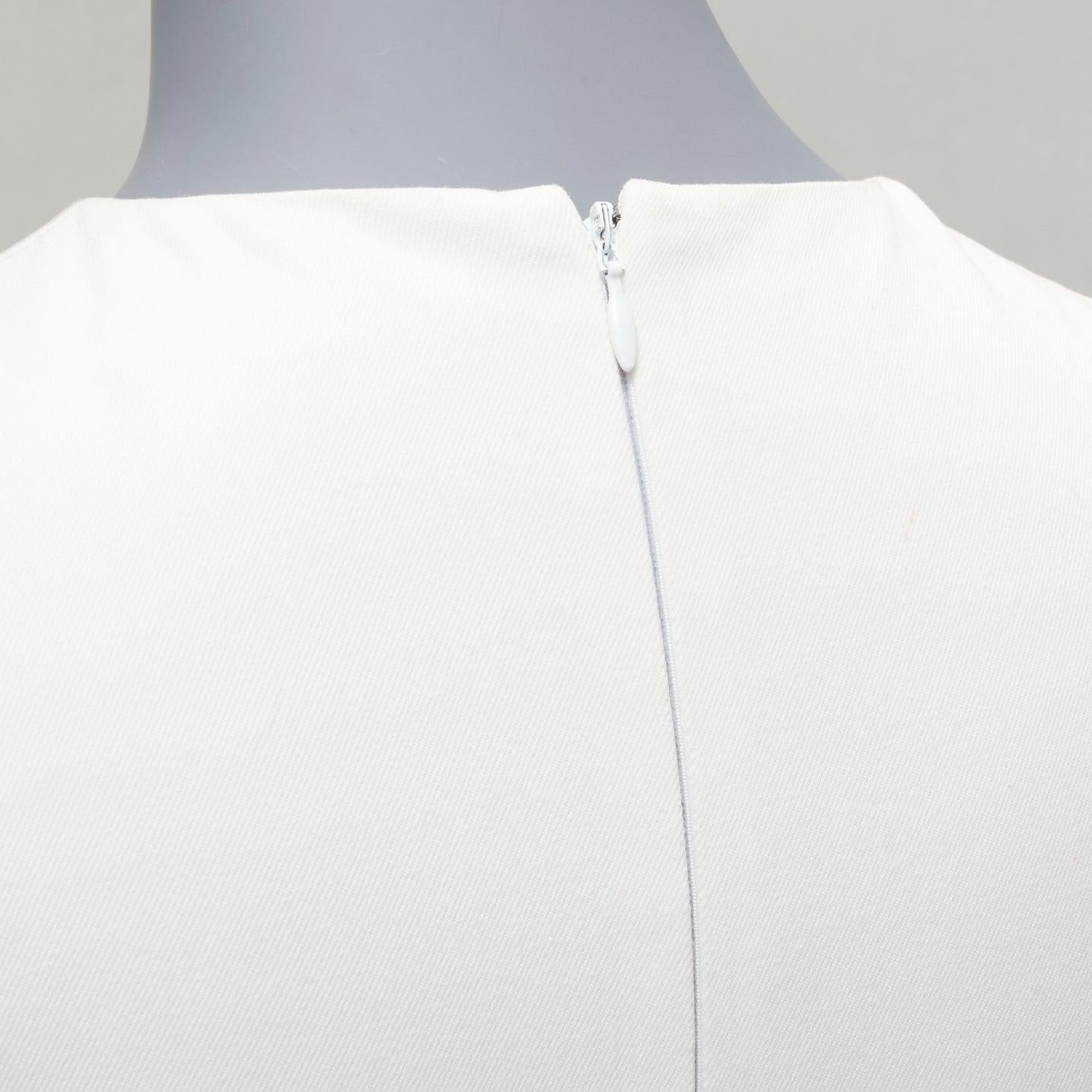 OLD CELINE Phoebe Philo 2012 white cotton peplum sleeveless fitted top FR34 XS For Sale 1