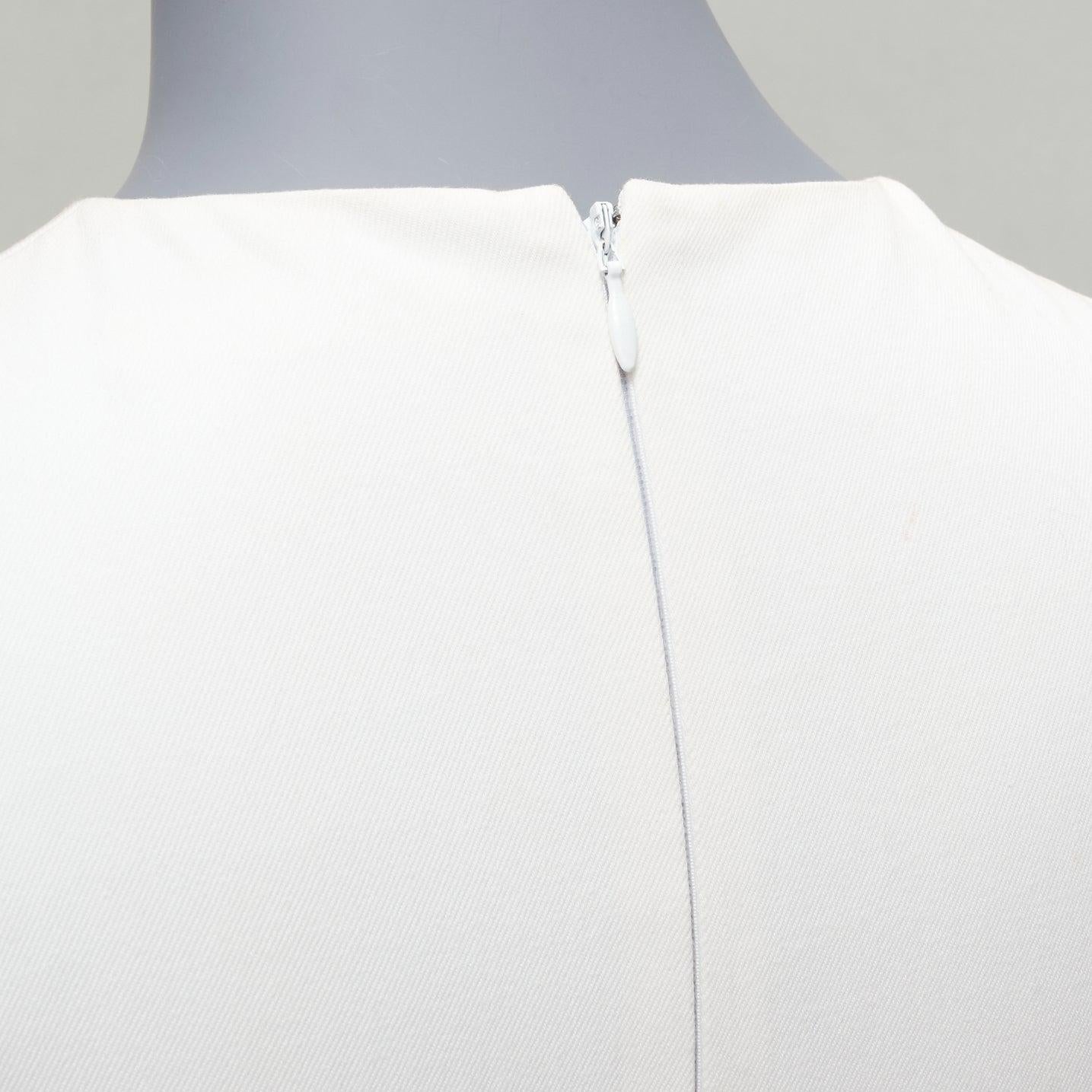 OLD CELINE Phoebe Philo 2012 white cotton peplum sleeveless fitted top FR34 XS 1