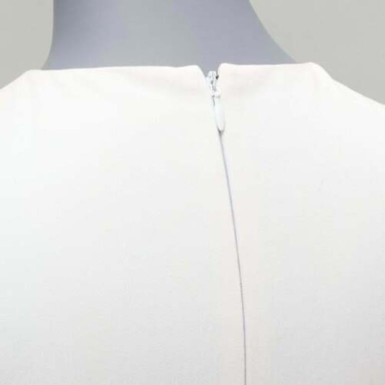 OLD CELINE Phoebe Philo 2012 white cotton peplum sleeveless fitted top FR34 XS For Sale 3