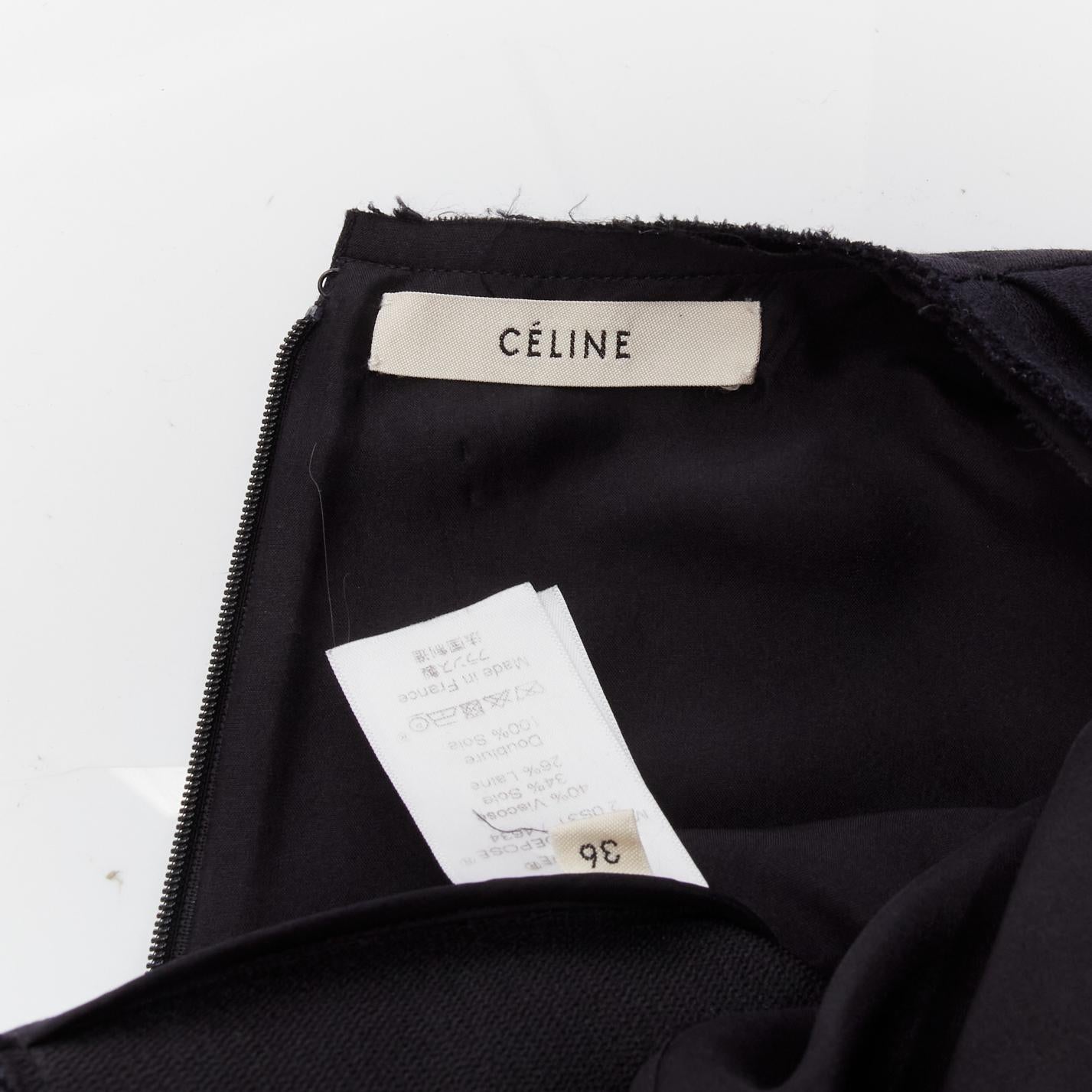 OLD CELINE Phoebe Philo 2013 back gathered bow draped crop top vest FR36 S 5