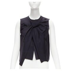 OLD CELINE Phoebe Philo 2013 Rücken geraffte Weste mit Schleife FR36 S