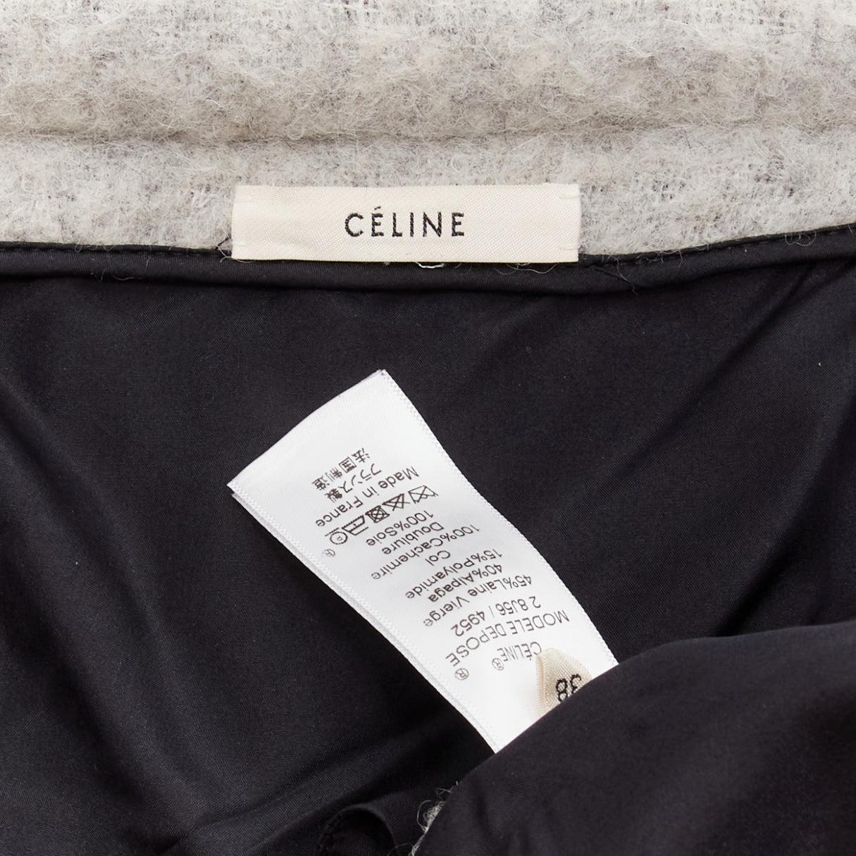 VECCHIO CELINE Phoebe Philo 2013 Cappotto in lana alpaca grigio FR38 M. in vendita 4