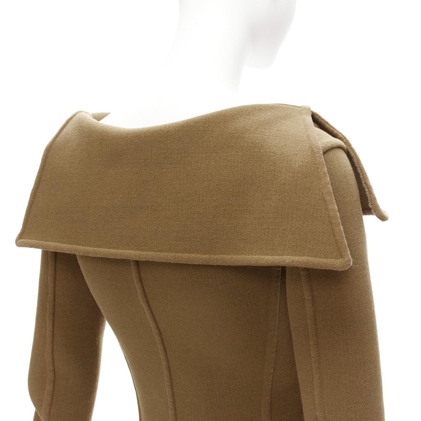 OLD CELINE Phoebe Philo 2014 Runway Veste à col plissé en laine vierge FR34 XS en vente 4