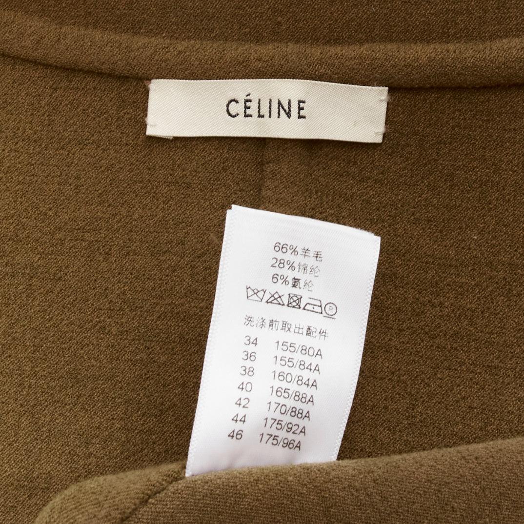 OLD CELINE Phoebe Philo 2014 Runway Veste à col plissé en laine vierge FR34 XS en vente 5