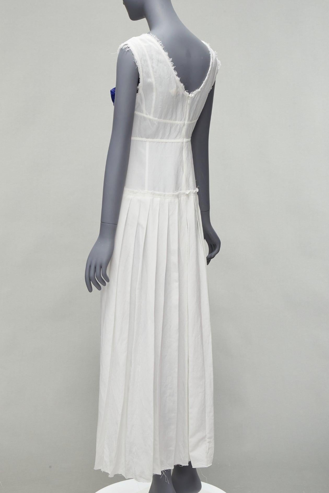 OLD CELINE Phoebe Philo défilé 2017 - Yves Klein  Robe blanche imprimée sur le corps FR34 2