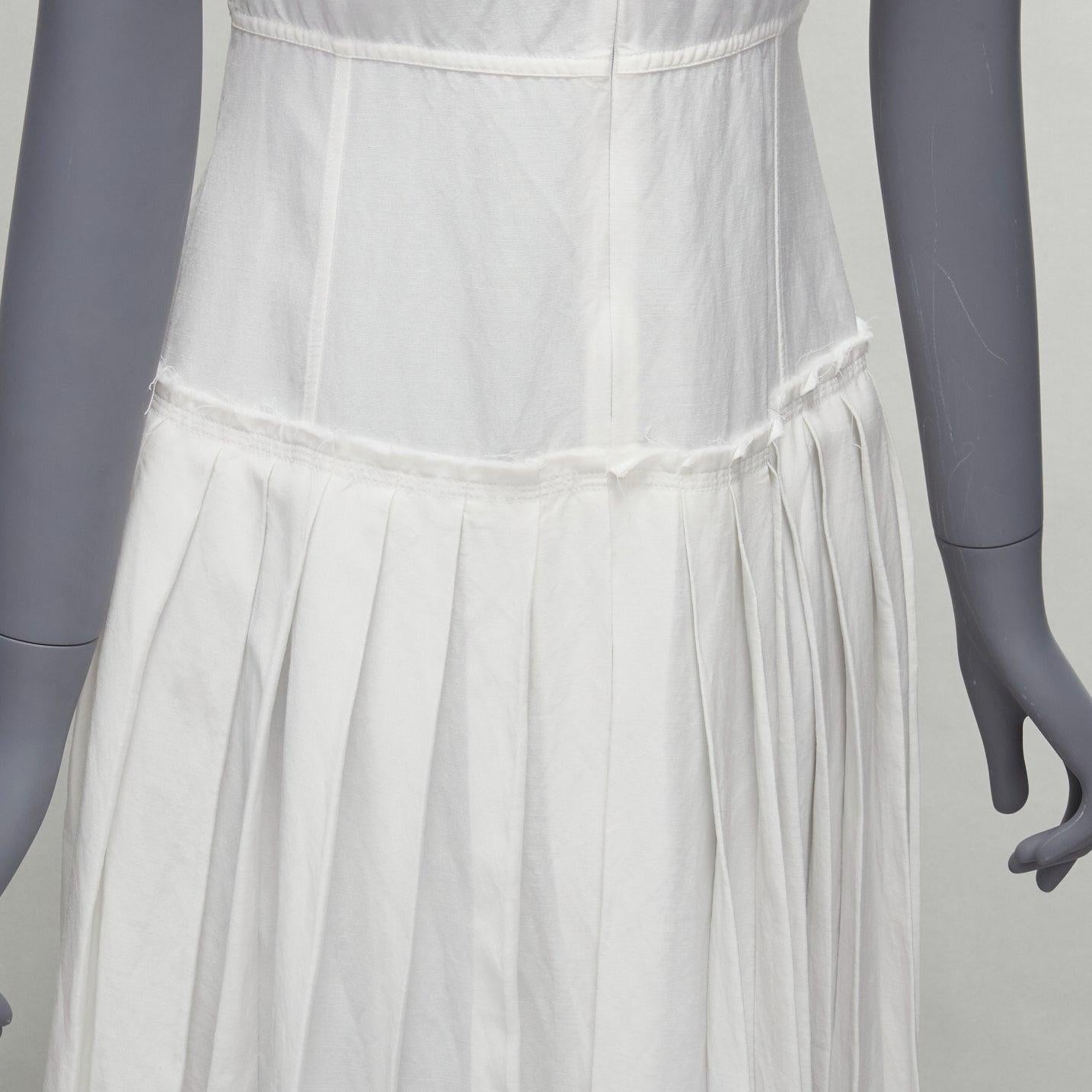 OLD CELINE Phoebe Philo 2017 Runway Yves Klein  body print white dress FR34  1