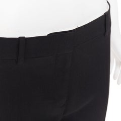 Pantalones cortos de cintura baja con corte acampanado de la colección OLD CELINE de Phoebe Philo, 100 % lana, color negro, talla FR36 S