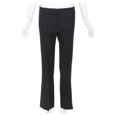 Pantalones cortos de cintura baja con corte acampanado de la colección OLD CELINE de Phoebe Philo, 100 % lana, color negro, talla FR36 S